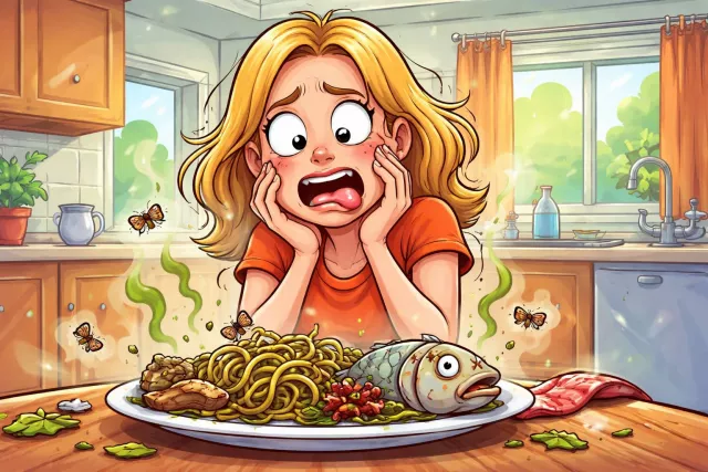 Squeamish - Easily upset or disgusted, especially by unpleasant things like blood or strong smells. (मतली-सा महसूस करने वाला)