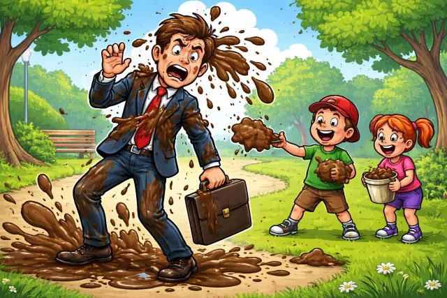 Besmirch - Damage the reputation of; make dirty or stain.