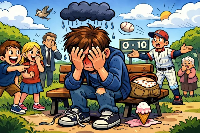 Chagrin - Feeling of distress or embarrassment because of failure or disappointment.