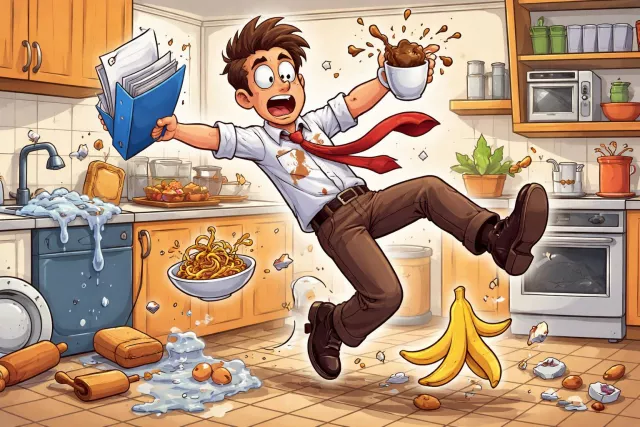 Maladroit - Clumsy or awkward; not skillful in handling situations or tasks.