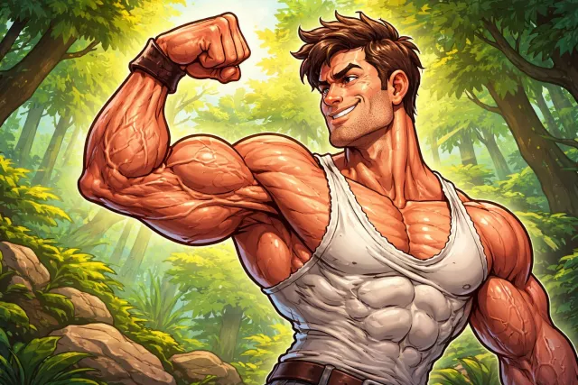 Sinewy - Lean and muscular; strong and tough. (कसावदार और मांसल)