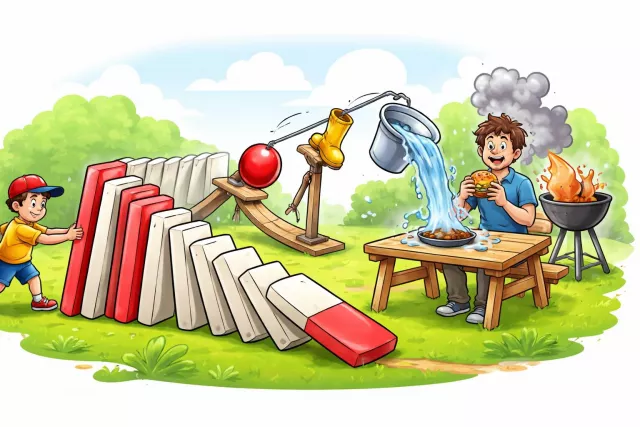 Causality - The relationship between cause and effect, where one event leads to another. (कारण-कार्य संबंध)