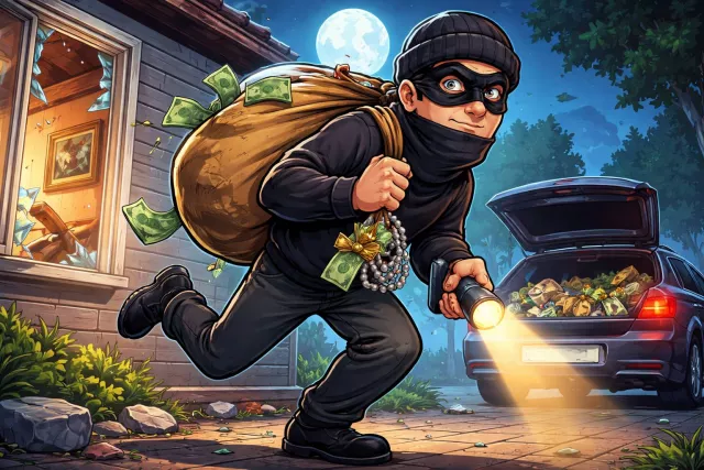 Larcenous - Involving theft; having the nature of stealing.