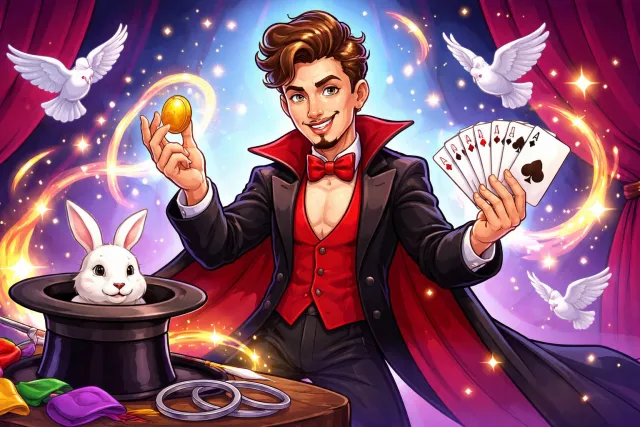 Sleight - Skillful trickery or deception, especially with quick hand movements (as in sleight of hand). (हाथ की सफ़ाई; चालाकी)