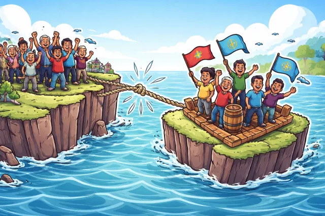 Secession - The act of formally withdrawing from an organization, alliance, or political union, especially when a region separates from a country.