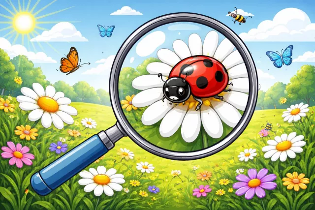 Magnification - The act of making something appear larger, especially through a lens or microscope.
