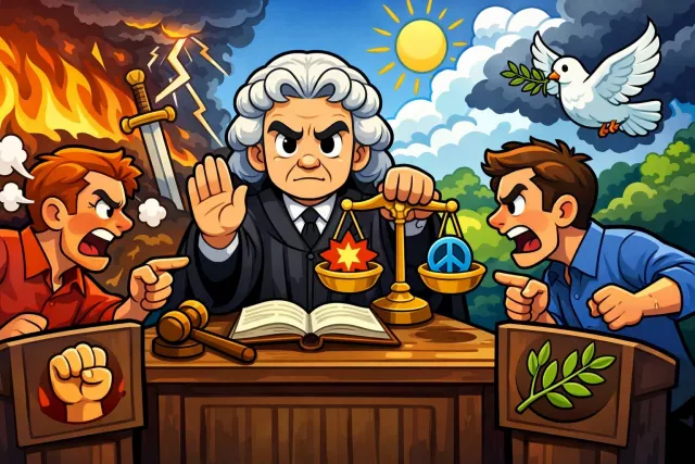 Arbiter - A person who has the power to judge or decide a dispute; an authority who settles disagreements. (निर्णायक/मध्यस्थ)