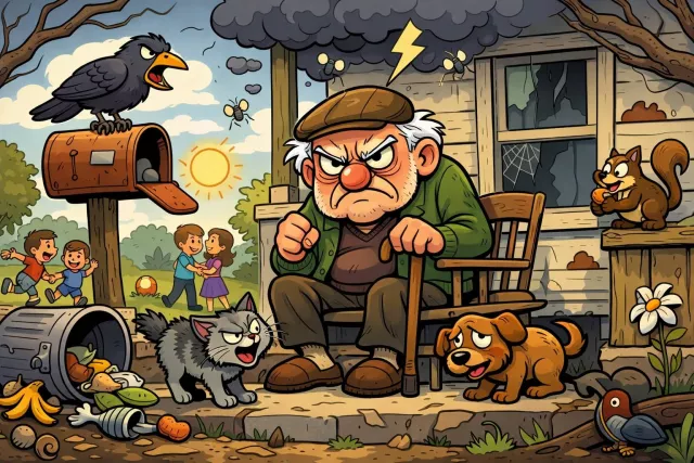 Curmudgeon - A bad-tempered, old-fashioned person who complains a lot.