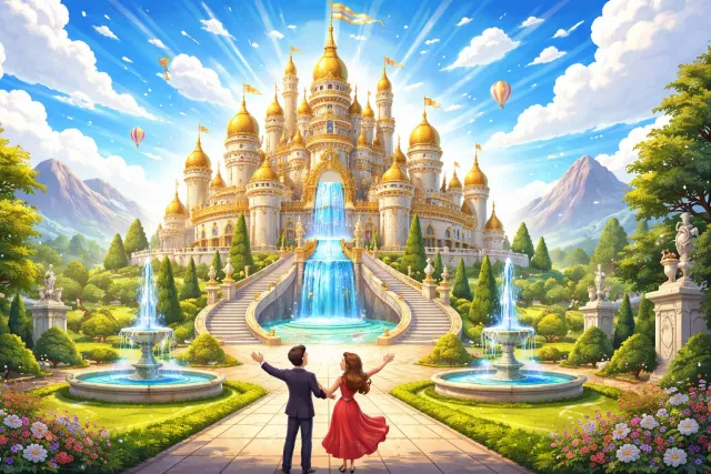 Grandiose - Overly large or impressive in appearance, often unrealistically so. (भव्य)