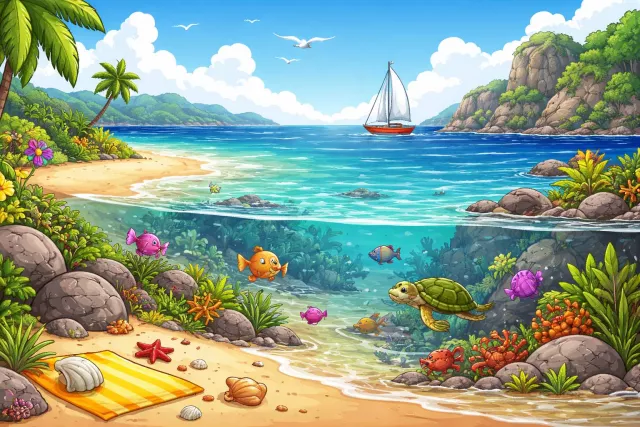 Littoral - Relating to the shore of a sea, ocean, or lake. (तटीय)