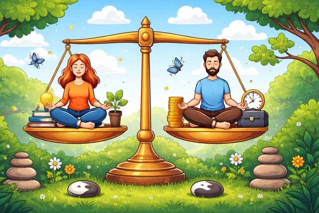 Equipoise - A state of balance; equal distribution of weight, force, or influence.