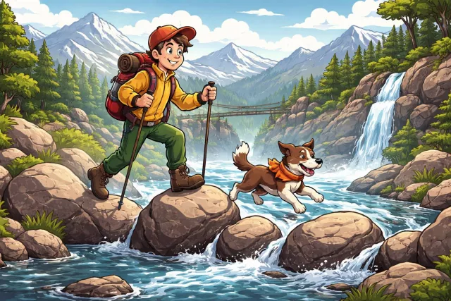 Traverse - Travel across or through a place. (पार करना)