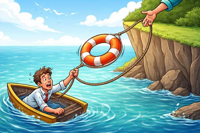Recourse - The use of help, support, or a way to solve a problem.