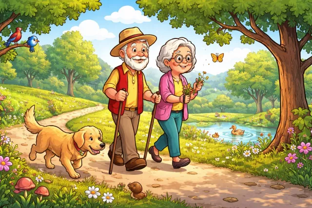 Perambulate - Walk or travel through or around a place, especially for pleasure or to inspect it.
