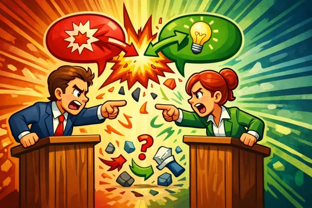 Rebut - To argue against a claim or accusation by giving evidence to prove it wrong.