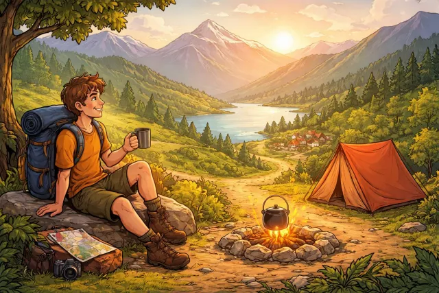 Sojourn - A temporary stay in a place. (अल्पकालिक प्रवास)