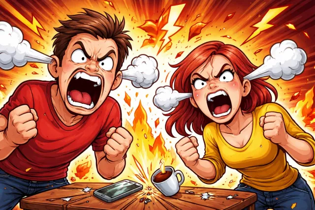 Outrage - A strong feeling of shock and anger; an act that causes such anger. (क्रोध)