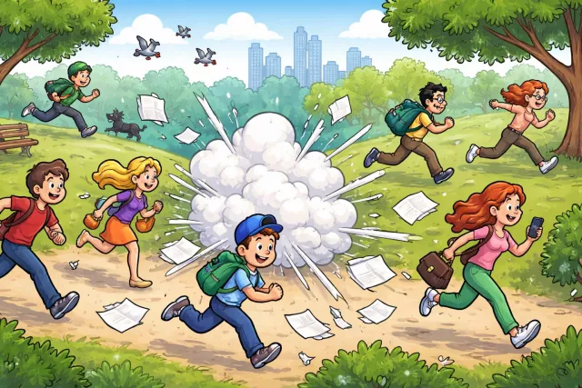 Disperse - Scatter; spread over a wide area; break up and go in different directions. (बिखेरना)