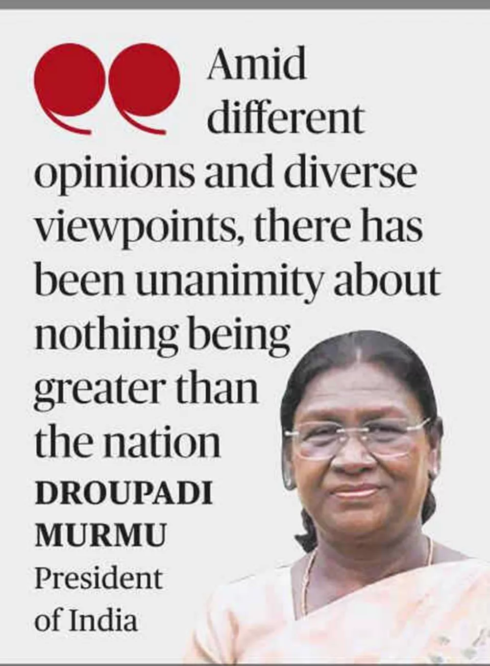 Central authorities working with ‘full sensitivity’ for all communities, says Murmu