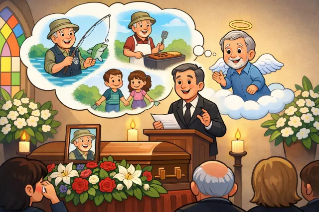 Eulogy - A speech or piece of writing praising someone, especially after death.