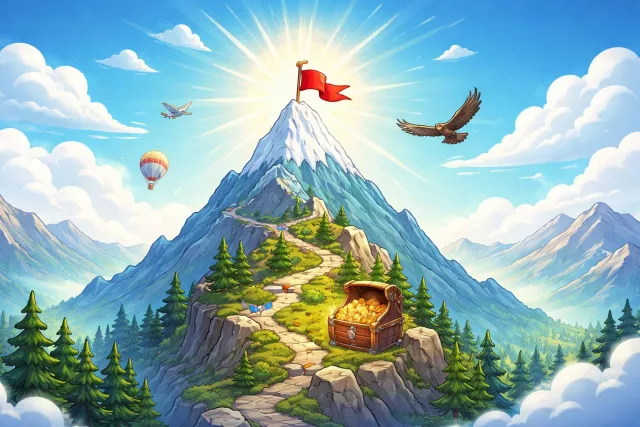 Acme - The highest point or peak of something. (चरम सीमा)