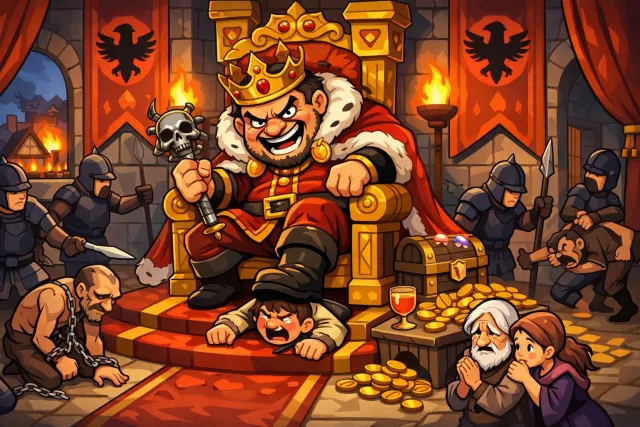 Despot - A ruler who holds absolute power, especially one who uses it cruelly.