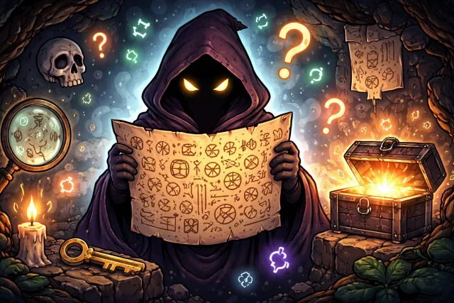 Cryptic - Having a hidden or unclear meaning; mysterious.