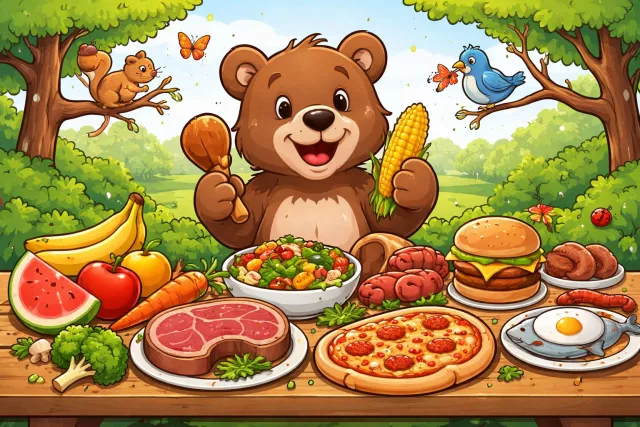 Omnivorous - Eating both plants and animals; having a wide variety of tastes or interests.