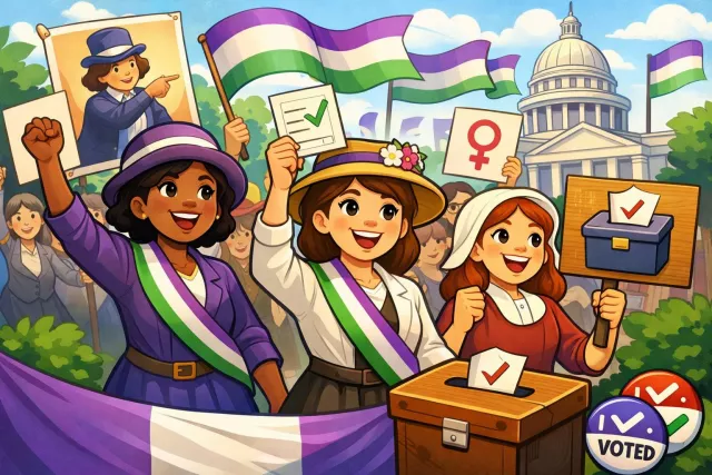 Suffrage - The right to vote in political elections.