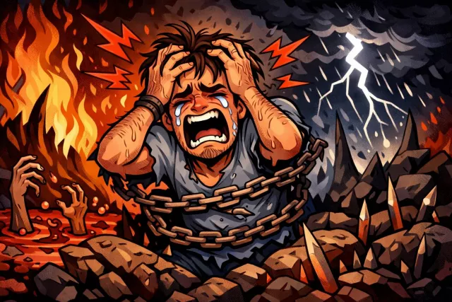 Agony - Extreme physical or mental pain. (यातना)