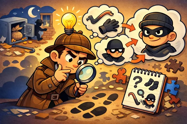Deduce - To reach a conclusion based on evidence or reasoning. (निष्कर्ष निकालना)
