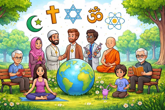 Secular - Not connected with religious or spiritual matters; worldly. (धर्मनिरपेक्ष)
