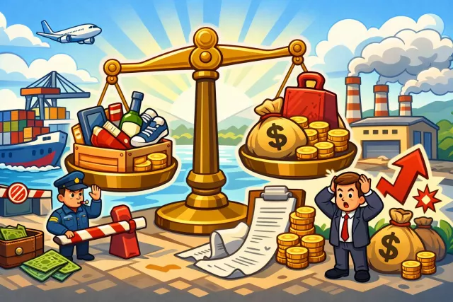 Tariff - A tax or duty on imported or exported goods.