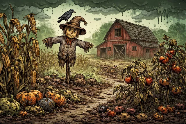 Blight - (noun) A plant disease; (verb) To spoil, damage, or ruin.