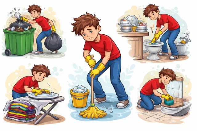 Menial - Of work that is dull, low-status, and requiring little skill.