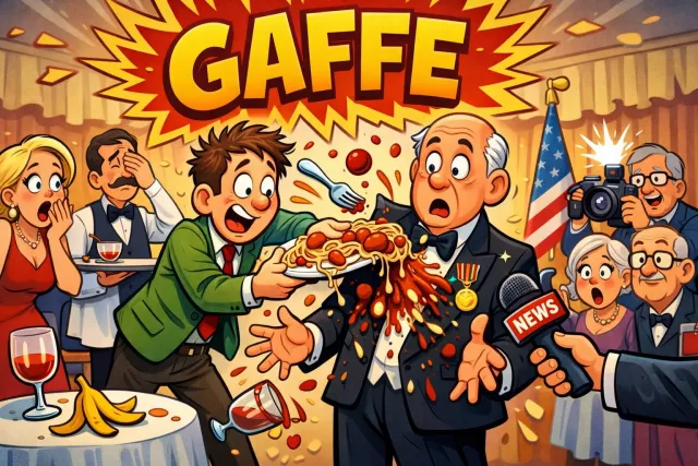 Gaffe - An unintentional act or remark causing embarrassment.