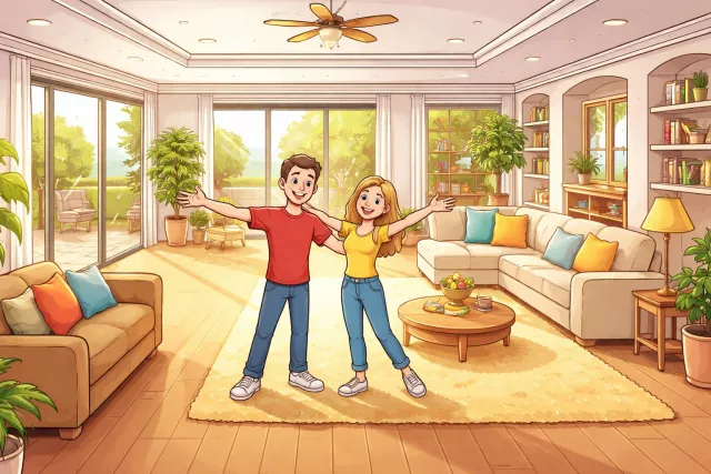 Commodious - Spacious and convenient; offering plenty of room. (विशाल)
