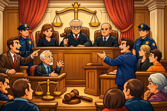 Tribunal - A court or authority set up to settle disputes and give judgments. (न्यायाधिकरण)
