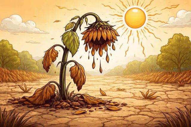 Wither - To become dry and shriveled; to lose strength or vitality (मुरझाना; सूख जाना)
