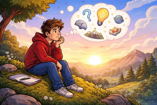 Contemplate - Think deeply about something; consider carefully (चिंतन करना; गहराई से विचार करना)