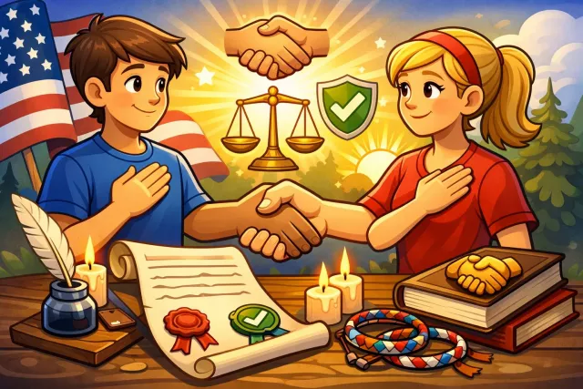 Pledge - A solemn promise or commitment, often made publicly. (प्रतिज्ञा)