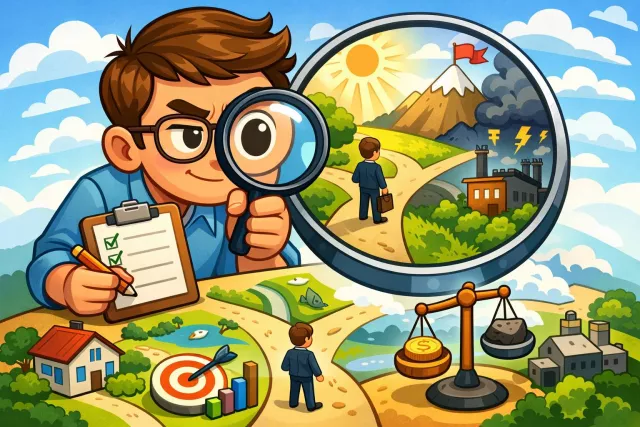 Assess - Evaluate or estimate the nature, ability, or quality of something. (आकलन करना)
