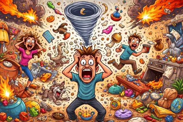 Chaos - Complete disorder and confusion (अराजकता)