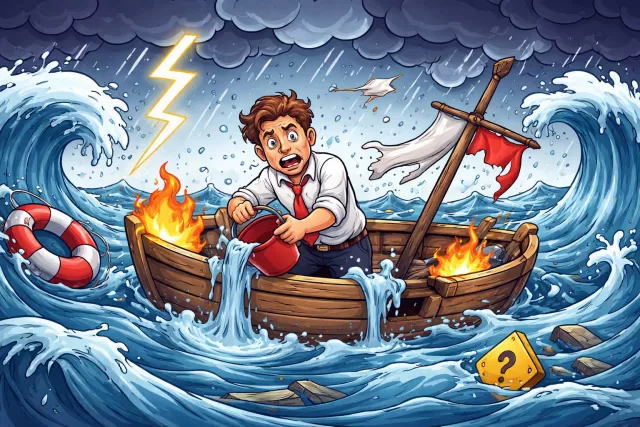 Crisis - A time of intense difficulty, danger, or uncertainty (संकट)