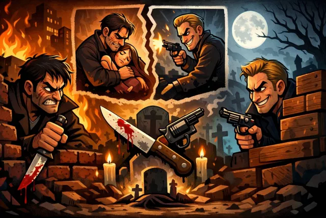 Vendetta - A prolonged bitter quarrel or a campaign of revenge, especially between families or groups.