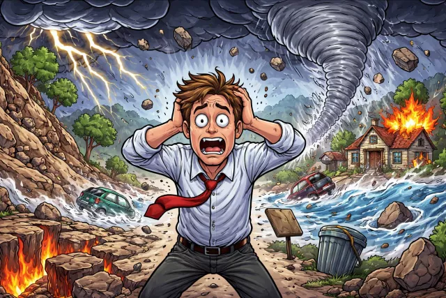 Tribulation - A state of great trouble or suffering. (कष्ट / विपत्ति)