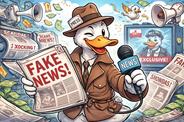Canard - An unfounded rumor or fabricated story.