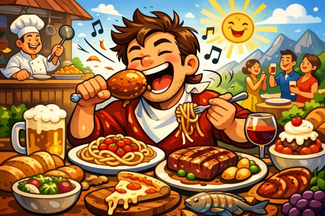Gusto - Great enthusiasm and enjoyment.