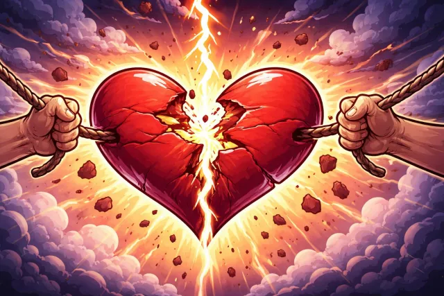 Sunder - Split apart; separate by breaking or tearing.