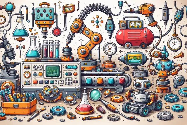 Apparatus - A set of equipment or tools needed for a particular activity; also, an organized system used to achieve something. (उपकरणों का समूह; तंत्र)